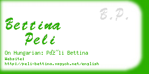 bettina peli business card